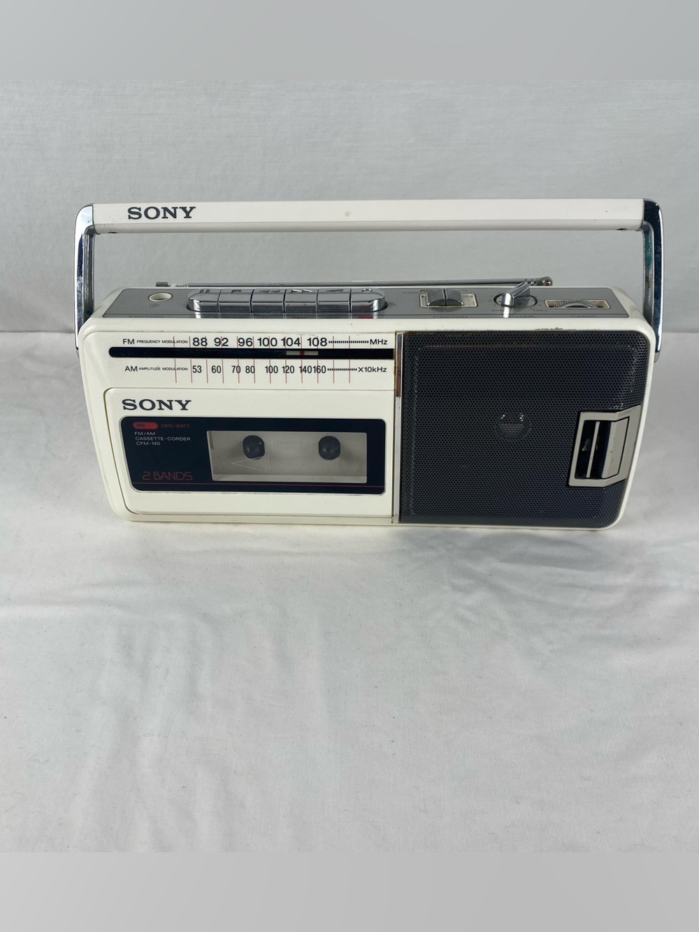 Vintage Sony CFM-140 AM/FM Cassette Player Recorder Boombox Retro